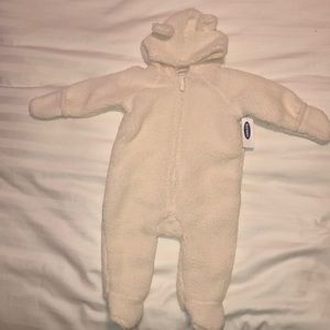 Hooded Sherpa One Piece for Baby